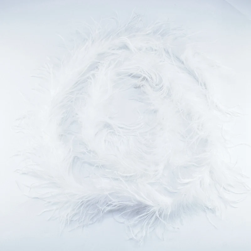 White 10 м пушистое страусиное перо боа юбка костюмы/отделка для вечерние/Костюм Ремесло страусиное перо в Свадебные украшения - Цвет: White