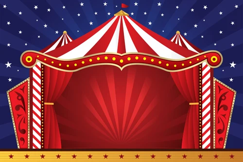 Birthday Carnival Photography Backdrop Red Tent Circus