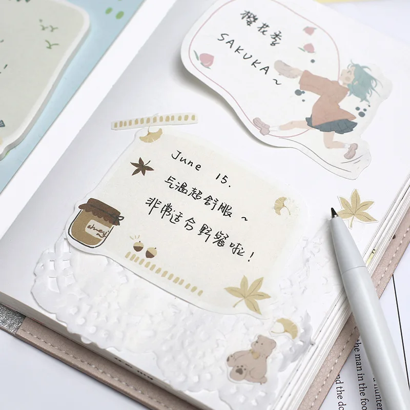 30 шт/блокнот милый ежедневный записывать сообщение Блокнот N Times Sticky Notes Escolar Papelaria Supply наклейка-закладка