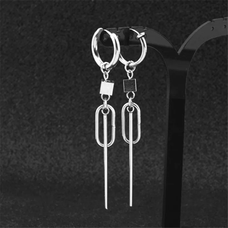 

KPOP DNA Korean Jewelry Accessories 1pcs Earring Bangtan Boys Album Double ears Stainless Steel Stud Earrings For Men Women