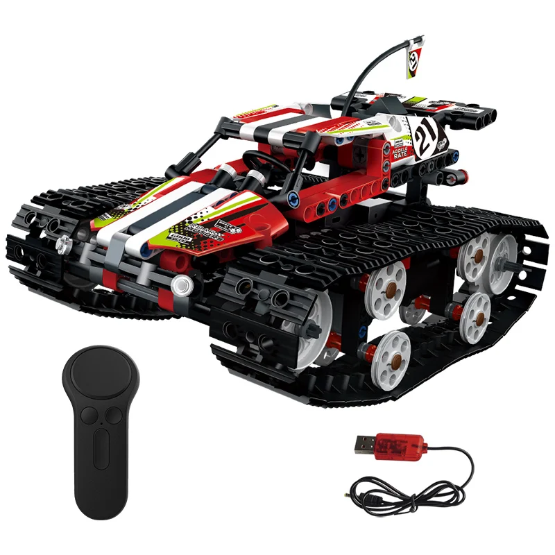 Technic 2 стиля 410 шт. Радиоуправляемый пульт дистанционного управления мотор гусеничный гоночный автомобиль модель строительные блоки кирпичи наборы игрушек для детей - Цвет: TB1425