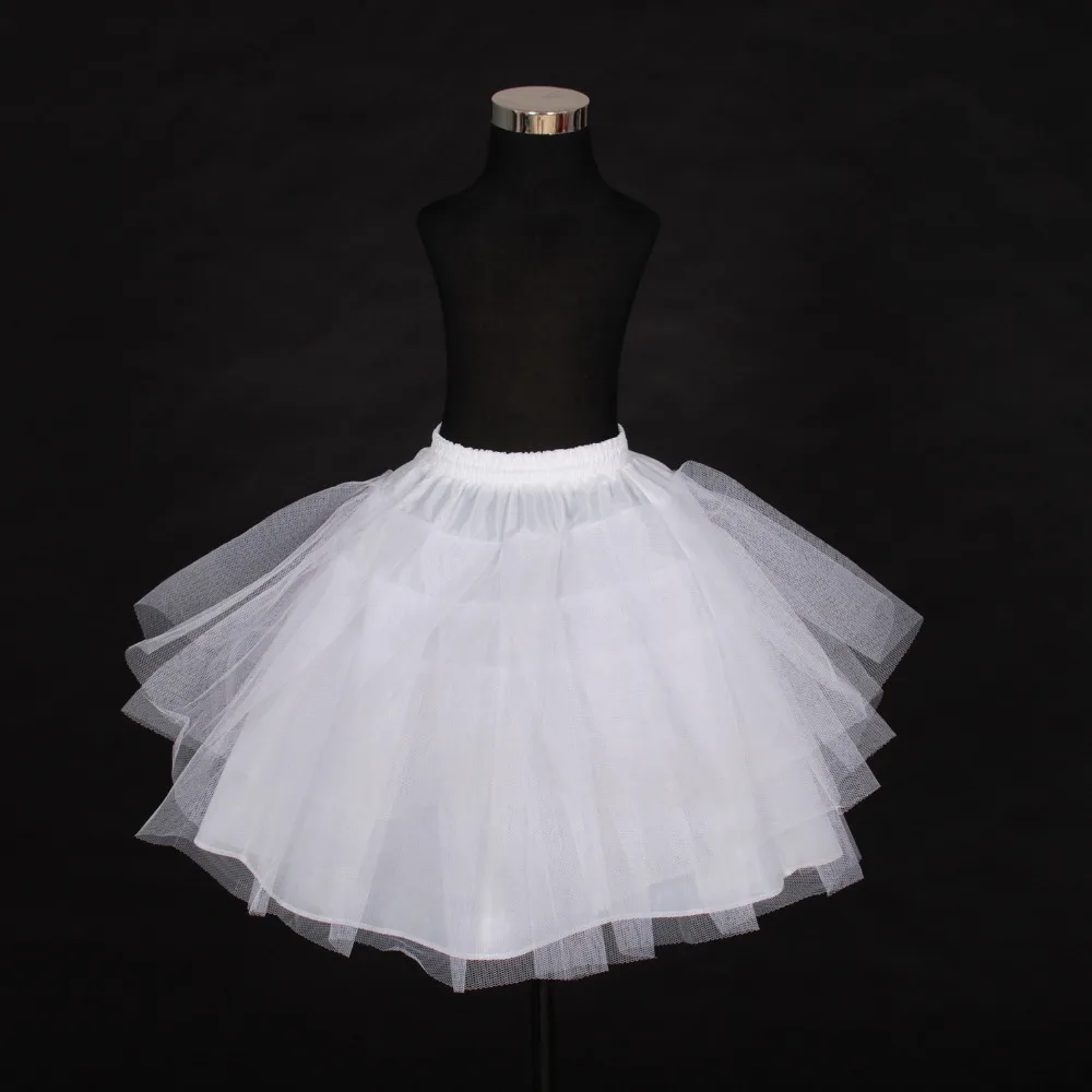 Белая многослойная Пышная юбка из тюля наивысшего качества на свадьбу для маленьких девочек; свадебные аксессуары; Нижняя юбка; юбка-пачка для маленьких девочек