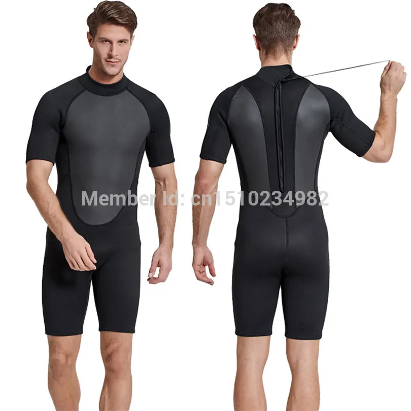 

SBART 2MM One Piece Neoprene Wetsuit Men Warm Scuba Diving Suit Triathlon Wetsuit for Cold Water Swimming Surfing Snorkeling