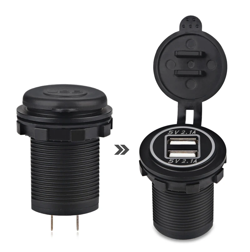 Waterwich ماء 4.2a المزدوجة usb 12-24 فولت/dc ciagrette أخف محول شاحن سيارة ثنائي usb مقبس الهاتف شاحن سيارة