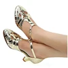 Women's Glitter Leather Latin Dance Shoes Closed Toe Soft Sole Salsa Modern Shoe Tango Ballroom Dancing Shoes 3.5/5.5/6.5cm Heel 3
