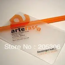 1000 шт/партия 8,5x5,4 см матовый прозрачный Визитная карточка номер CU31