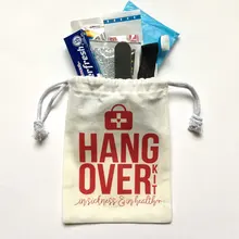 На заказ свадебные девичника первой помощи похмельные наборы День рождения ювелирные изделия пользу муслин подарки мешочки для вечеринки перед рождением ребенка