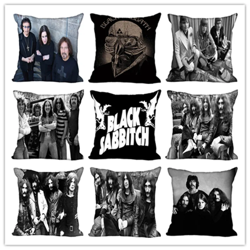 

Custom BLACK SABBATH Square Pillowcase Custom Zippered Bedroom Home Pillow Cover Case 1pcs custom 40x40cm