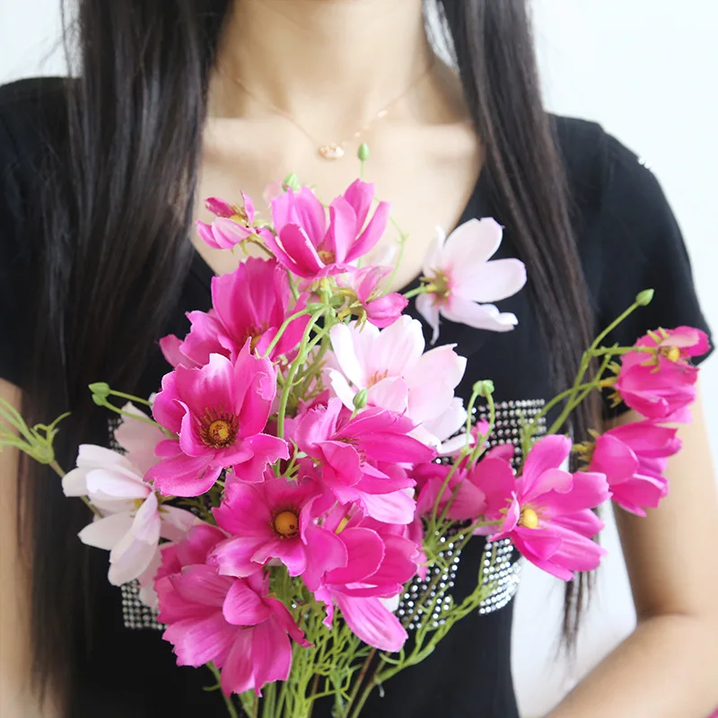 

57cm Daisy single branch sanghua artificial flower home decoration wedding flower wall fake flower bouquet manufacturer