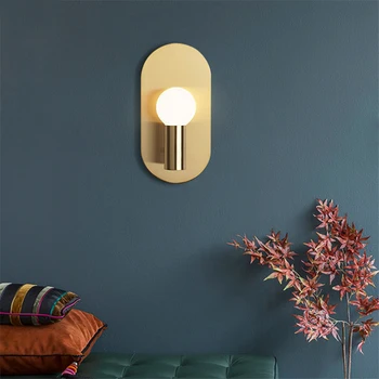 

Modern nordic copper wall lamp sconce lamp kitchen bedroom wall light sconce light LED golden decor aisle studyroom wall lamps