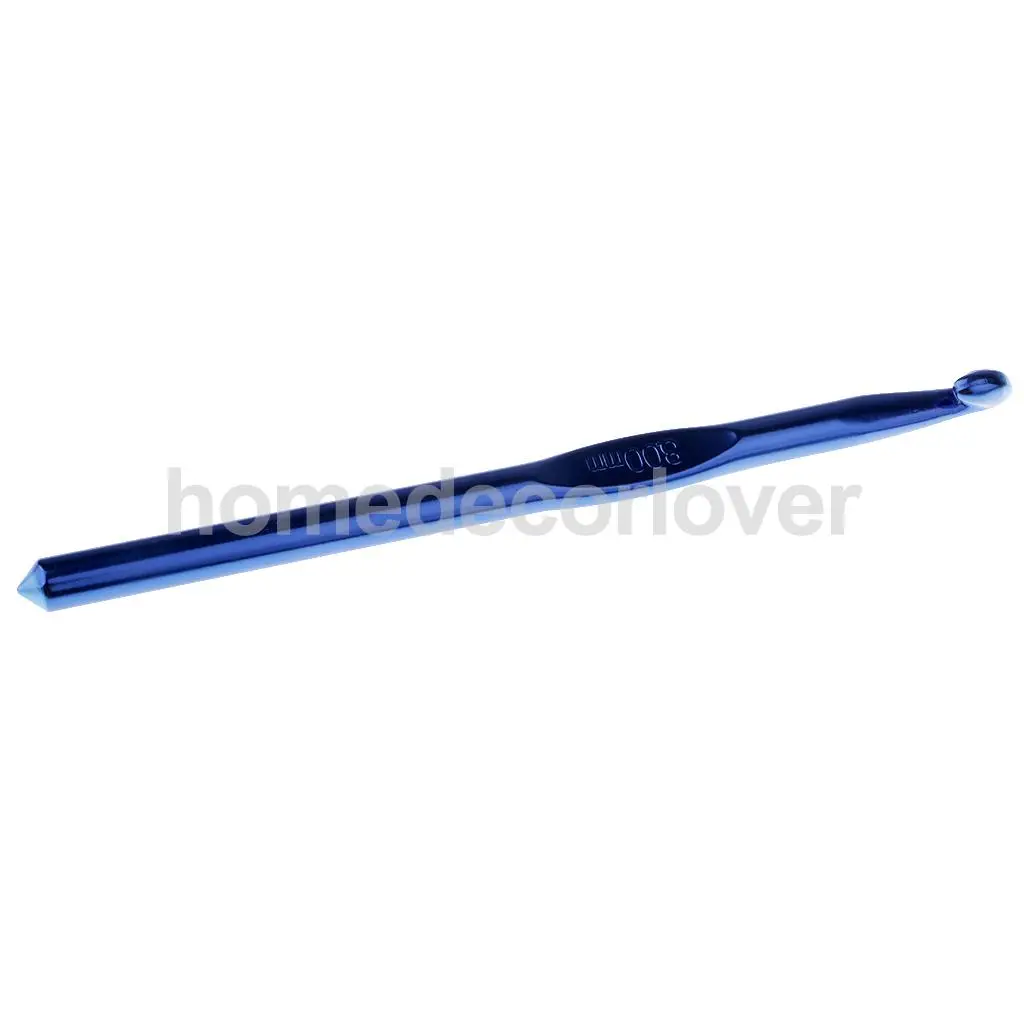 Aluminum Tunisian Afghan Crochet Hook Yarn Knitting Needles Hand Weaving Tool 7/8/10mm 
