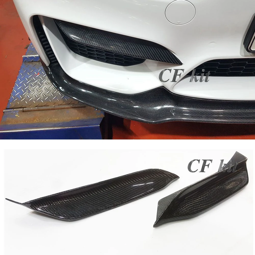 Передний бампер из углеродного волокна CF Kit спойлер для BMW F82 M4 F80 M3 2015 год Стайлинг