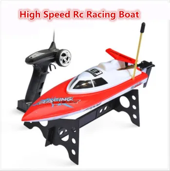 

Remote Control RC Racing boat 2.4g 4CH 14KM/H high speed electric remote control RC speedboat Boat kid educational toy model gif