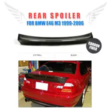 Задний спойлер багажника губы крыла для BMW E46 4 Двери Седан M3 1999-2004 карбоновое волокно черный/PU серый Тюнинг автомобиля части