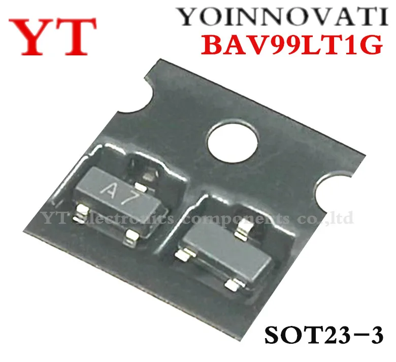

Free shipping 100pcs/lot BAV99LT1G BAV99 A7 SOT-23 IC Best quality