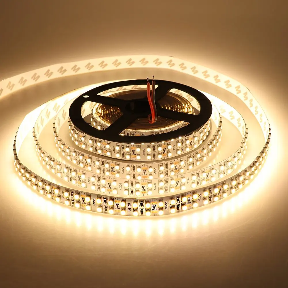 DC 12V Dimmable SMD3528 1200 Double Row Flexible LED Strips 240 LEDs
