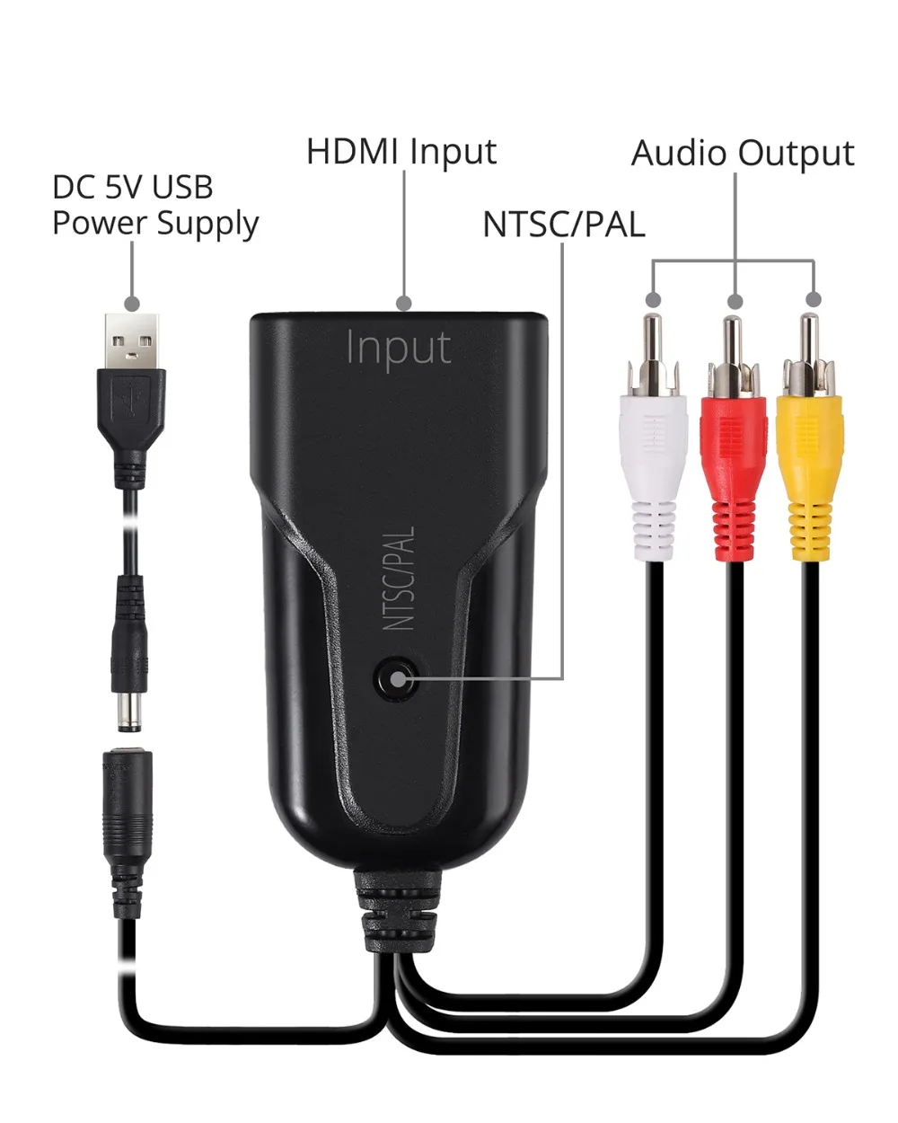 Proster 1080P HDMI аудио видео конвертер HDMI для адаптера RCA HDMI в AV CVBS видео аудио конвертер кабель для VHSVCR DVD Roku