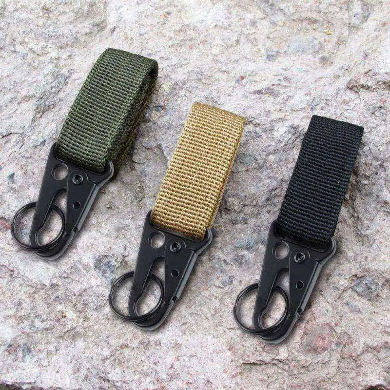 

2 PCS Nylon Belt Keychain, Gear Keeper Pouch, Key Ring Holder, Compatible with Bags, perfect webbing attachment strap