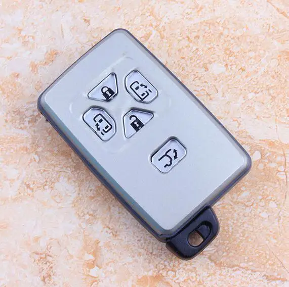 Бесключевая запись 5 Смарт-карта с кнопками дистанционного ключа оболочки крышка для Toyota Previa Alphard Prius с умным ключом лезвие Fob чехол