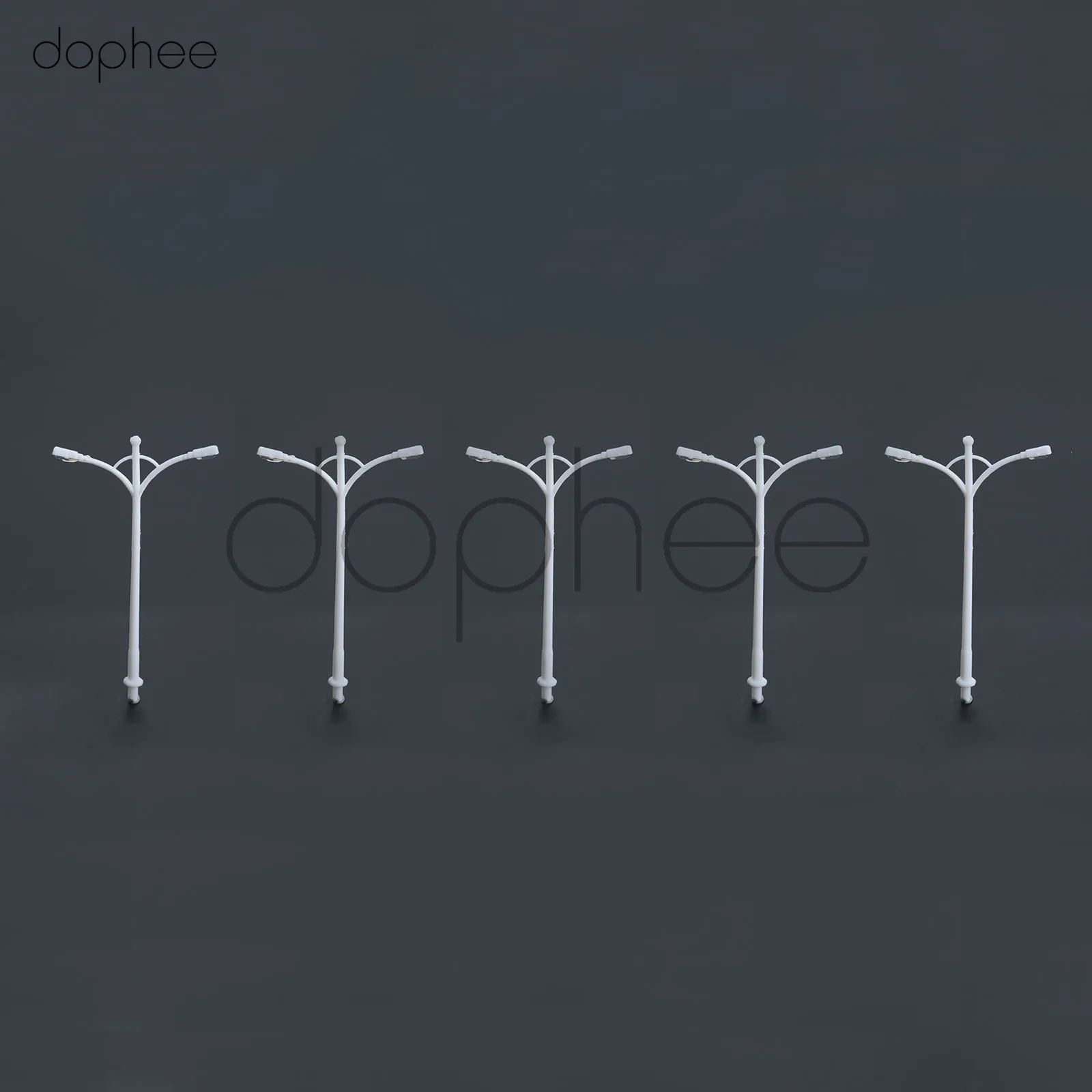 

dophee 10pcs Model Railway Train Lamp Post Street Lights HO OO Scale 1:100 LEDs New Building Miniature