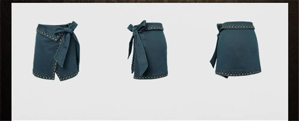 Женская юбка из хлопка высокого качества, Женская винтажная короткая юбка с заклепками из 2 предметов, Saia Feminina, женские юбки с рисунком faldas