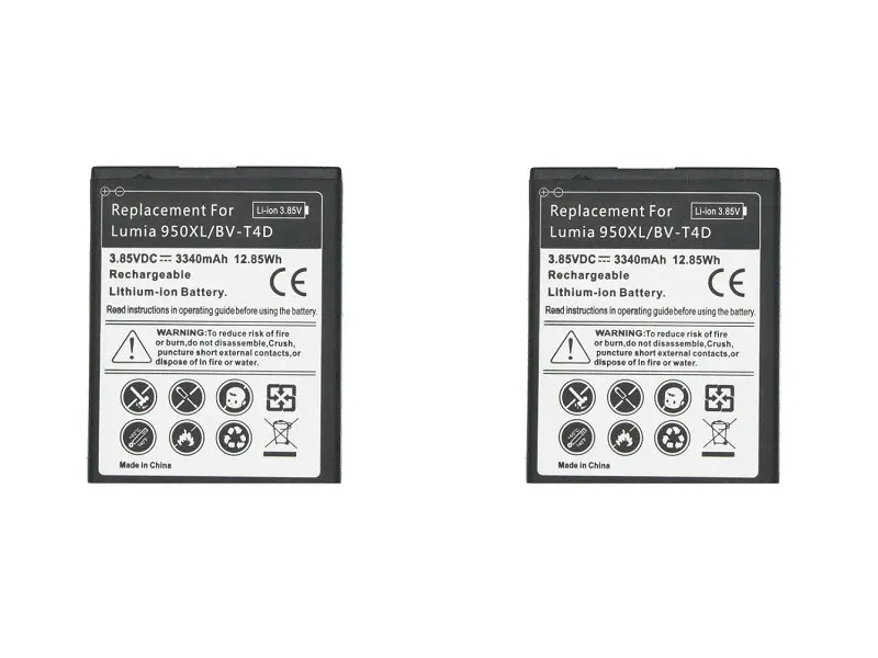 2PCS/LOT 3340mAh BV-T4D / BVT4D Replacement Battery For Microsoft Nokia Lumia 950 XL 940 RM-1118 RM-1116 + Tracking Code | Мобильные