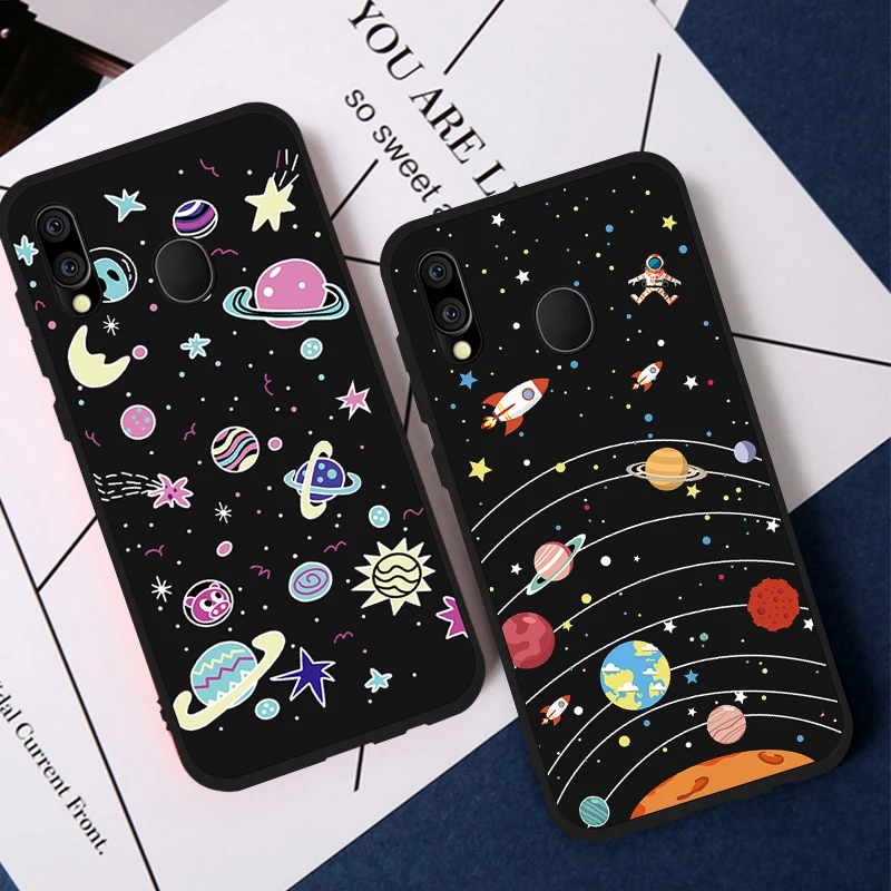 Матовый чехол из ТПУ с рисунком для Samsung Galaxy A51 A71 A50 A30 A70 A40 A20 A10 M30 M20 M10 Звездный