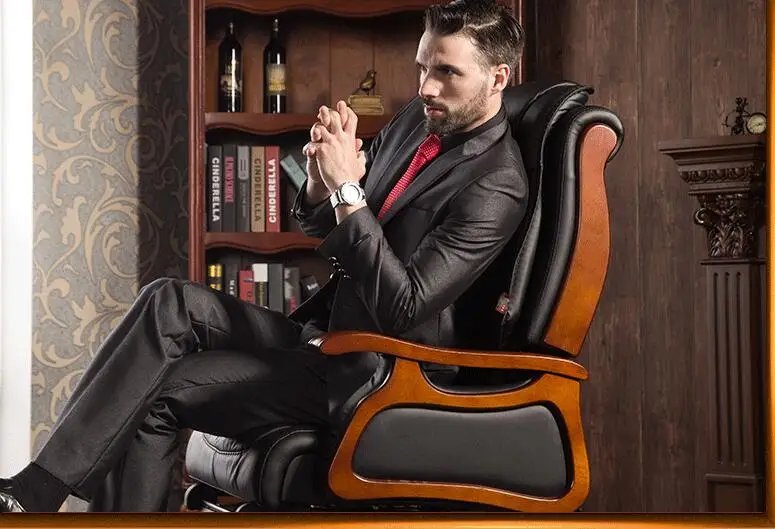 رئيسه. حقيقية الجلود مستلق.. office chair.02