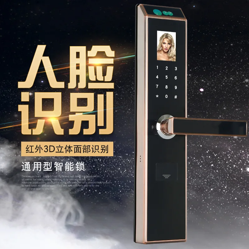 

2018 Fechadura Digital Fechadura Recognition For Intelligent Electronic Door Lock Anti-theft Combination Slide Semi-automatic