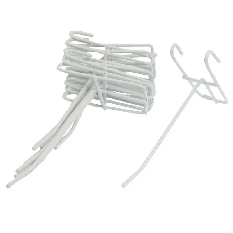 

EDFY-10 Pcs 3.9inch Long White Metal Store Grid Wall Bracket Display Hooks