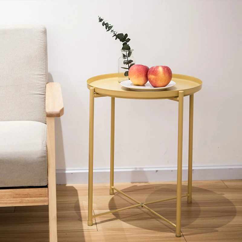 

Nordic Style Simple Metal Coffee table Side Low Table Sofa Side Small Round Center Side Table Desk