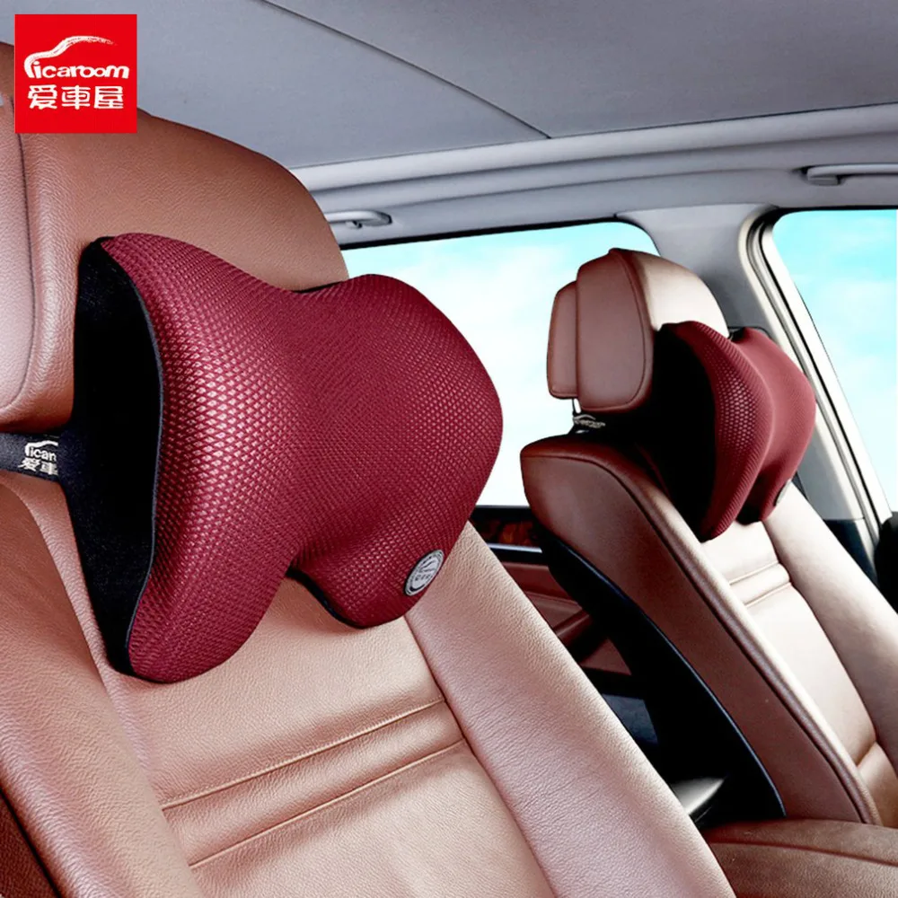 ICAROOM Car Neck Headrest Pillow 3D Space Memory Cotton