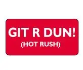 5000 шт./лот 50x25 мм Git R DUN! Горячие Rush, самоклеящиеся этикетки наклейка, арт. SS41