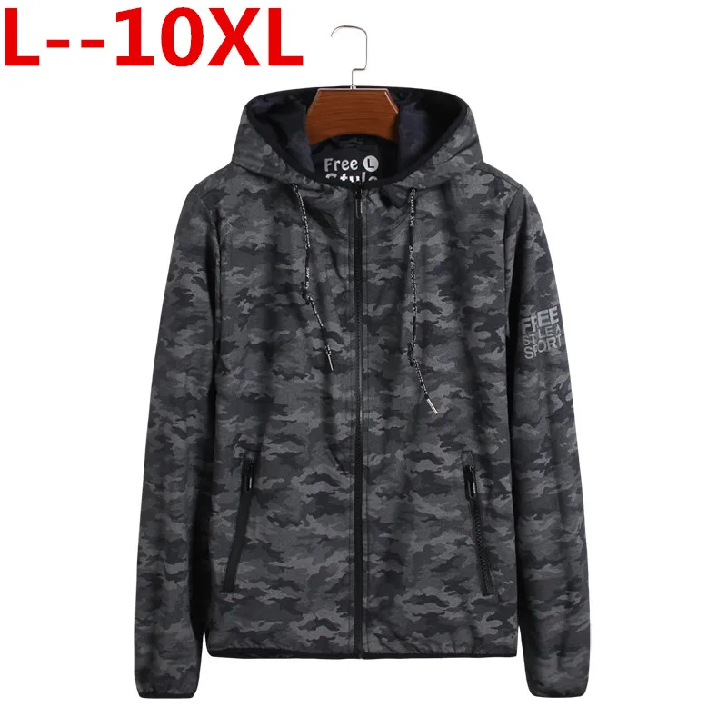 

10XL 8XL 6XL 2018 high street Europe street camo Jacket Hip Hop Suit Pullover spring Jacket Men Coat fashion men Casual jacekts