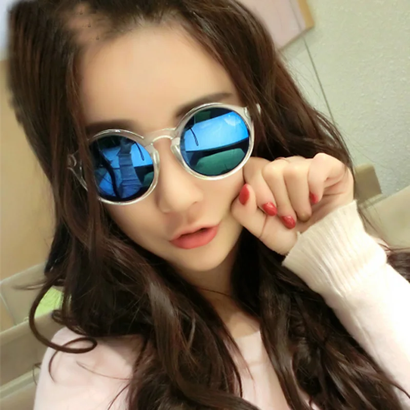 Korea ulzzang retro Vintage round sunglasses eyewear uv400 mirror lens