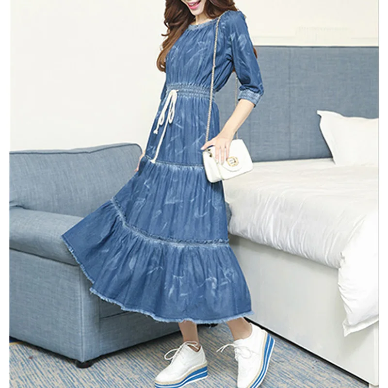 Popular Denim Maxi Dress-Buy Cheap Denim Maxi Dress lots from China ...