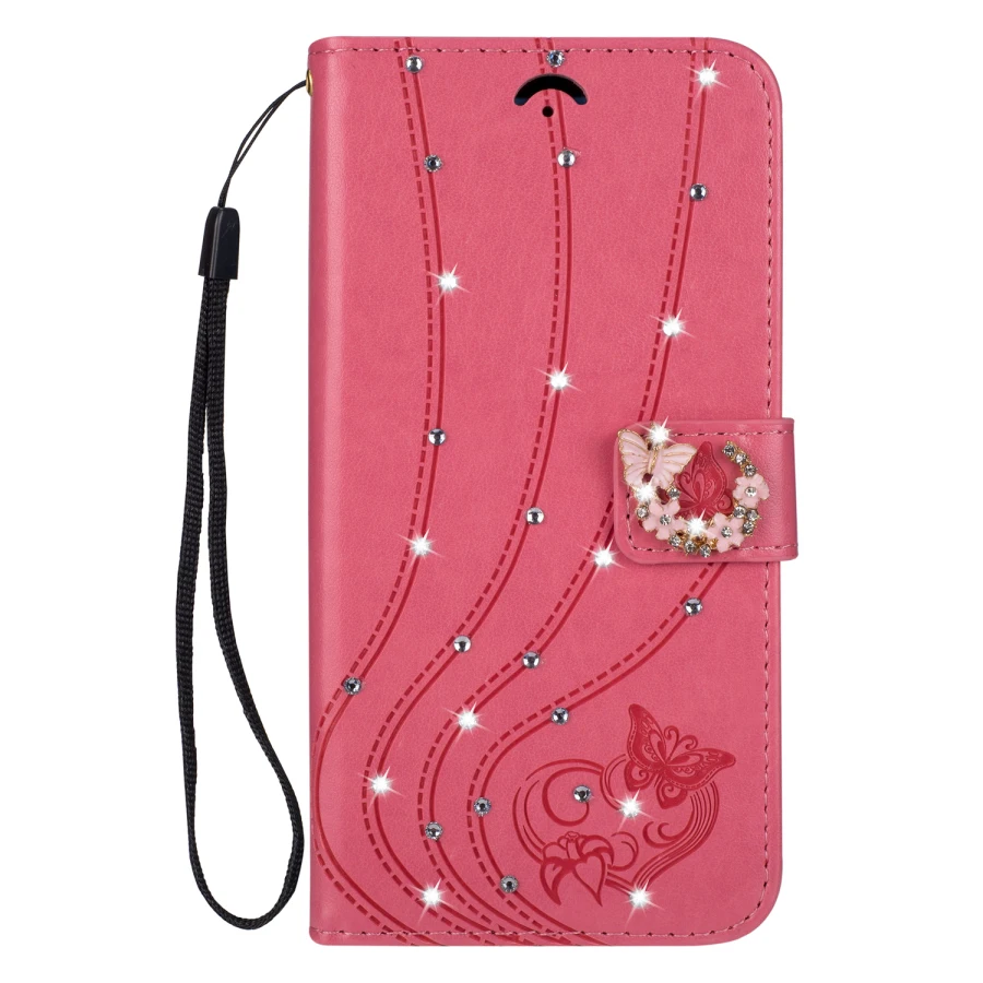 

NEW Leather Wallet Stand Flip Bling Diamonds Case For Samsung Galaxy S5 S6 S7 edge S8 S9 plus Note 8 J3 J7 A8 2018 J5 A3 A5 2017