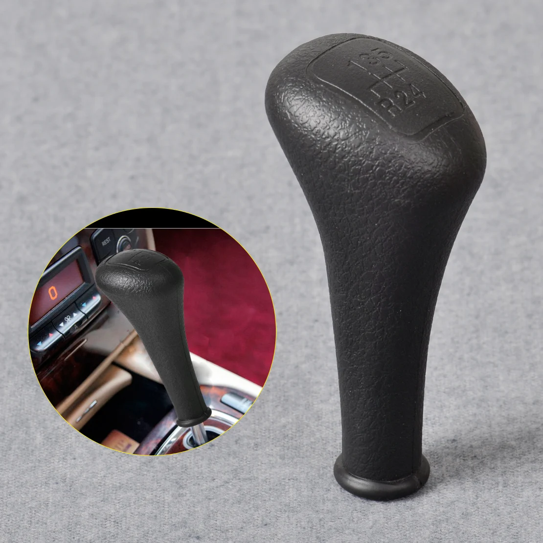 CITALL 5 Speed Black Gear Stick Shift Knob for Mercedes Benz W123 W124