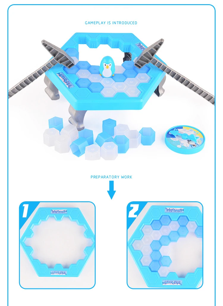 Кубики льда, спасение паззл с пингвином, семейная игра, ледокол, побивание, Интерактивная настольная игра, сохранение Edc игрушки с балансом для детей
