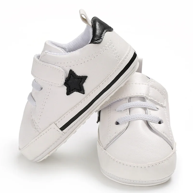 Повседневная кружевная обувь для маленьких мальчиков и девочек с пятиконечной звездой
