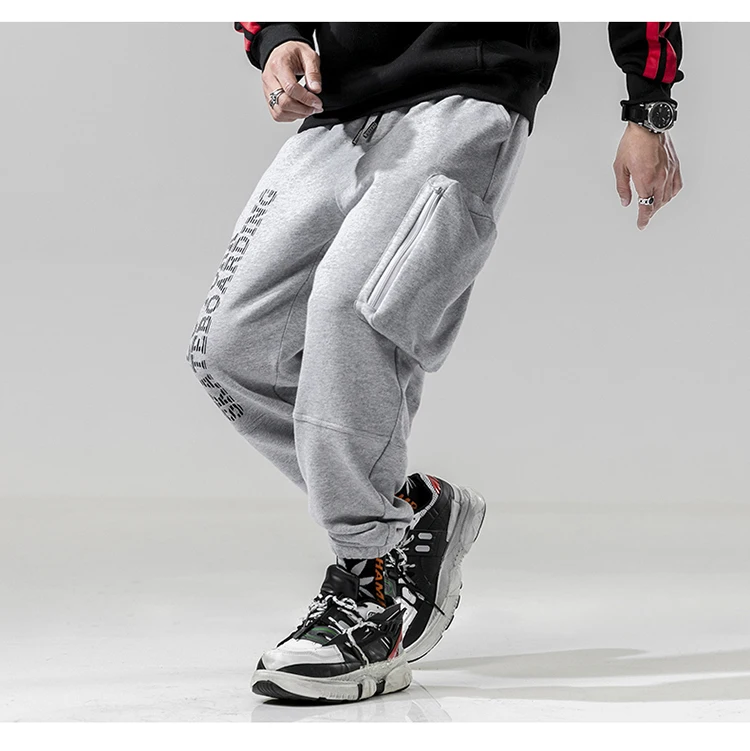 Высокое качество хип-хоп брюки мужские весенние уличные боковые карманы дизайн карго Брюки мужские модные повседневные мужские джоггеры