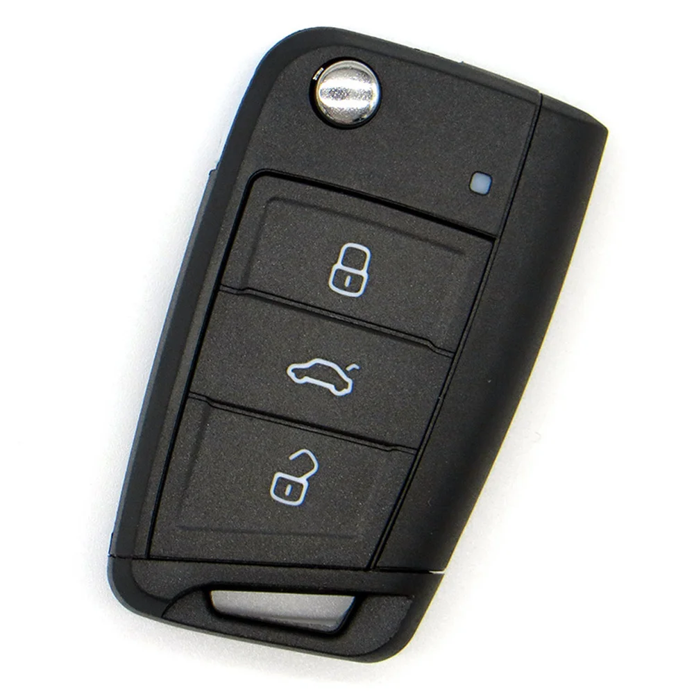 

WhatsKey 3 Button Flip Remote Cover Folding Key Shell Fob Case For Volkswagen Golf 3 4 7 Polo MK7 For Skoda Octavia A7 Sear Leon