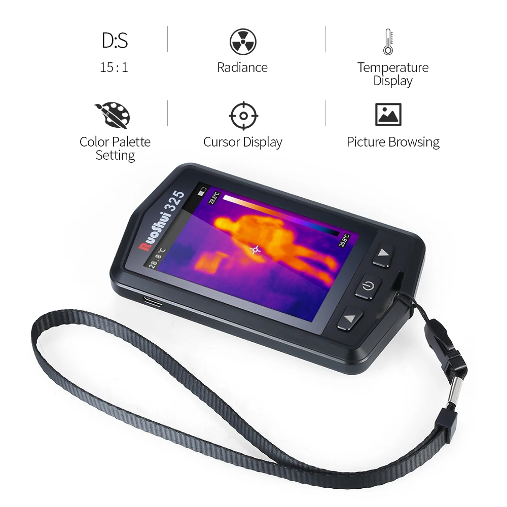 USB тепловизор профессиональный ручной тепловизор камера HD Инфракрасный Тепловизор инфракрасный термометр TFT дисплей экран