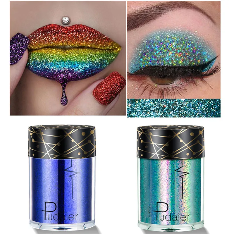 

Festival Glitter Makeup Cosmetics for Face Diamonds Jewels Glitter Eyeshadow Eye Face Nail Body Glitter Sequins Decoration Free