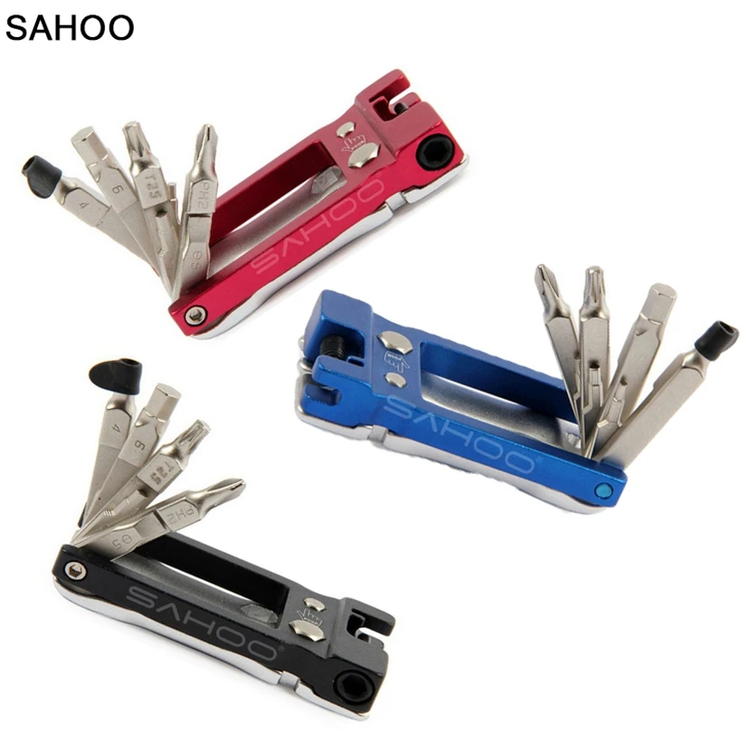 cheap SAHOO bike tools Cycling Bike 19 in 1 Bicycle Repair Multi Tools With Chain Break Wrench herramientas bicicleta ferramentas