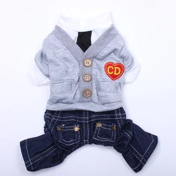 

Boy Dog Pet Coat Jacket Jumpsuit Pet Puppy Pants School Style Design Autumn Apparel 4 sizes