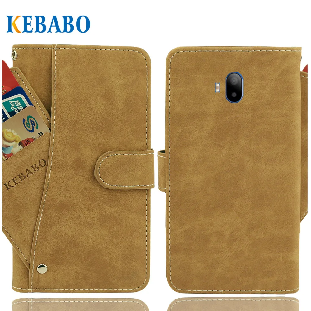 

Vintage Leather Wallet Fly View Case 5.5" Luxury 3 Front Card Slots Cover Magnet Stand Phone Protective Bags