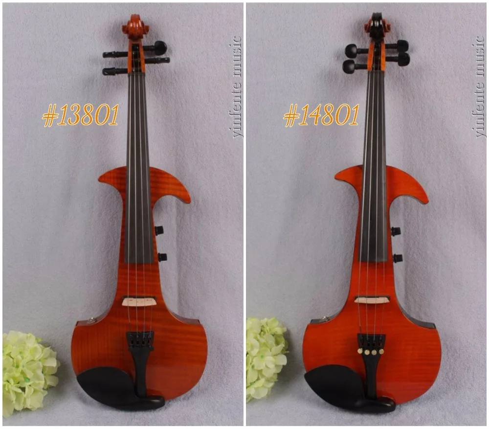 13801 New 4 string 4/4 Electric violin Solid wood hand add fret
