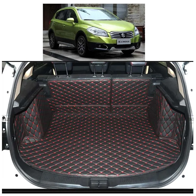 

lsrtw2017 fiber leather car trunk mat cargo mat for suzuki s-cross suzuki sx4 SX4 Crossover 2014 2015 2016 2017 2018 2019