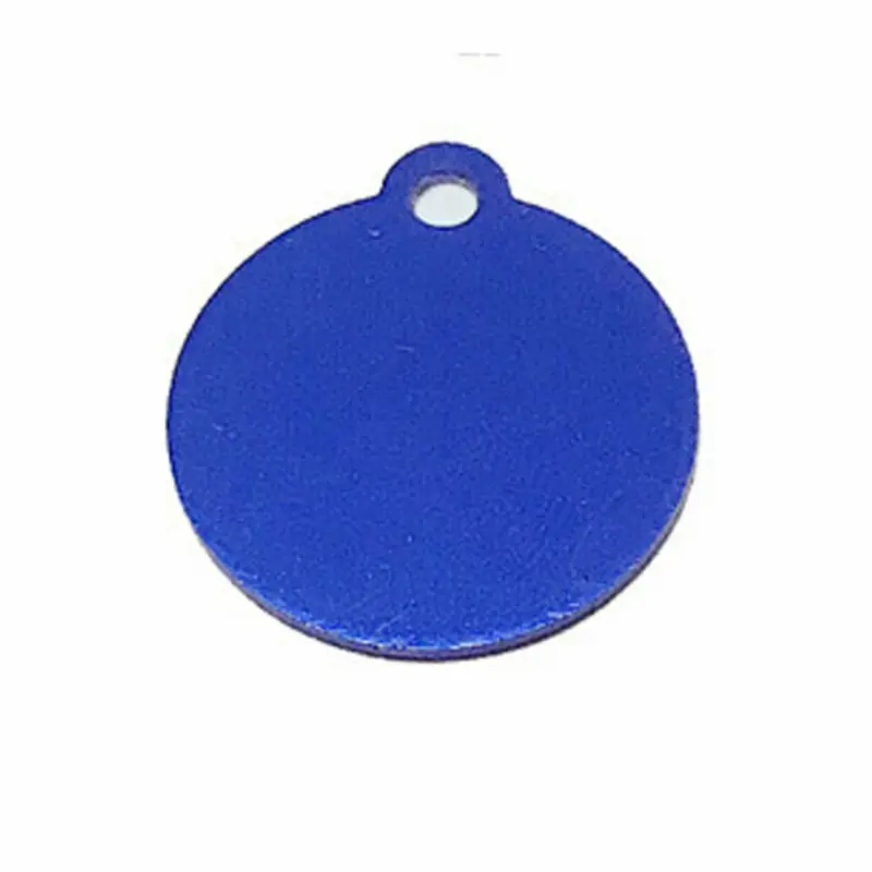 

Dog Tag Pendant Decor Glitter Circle Shape Pets Stainless Identity Card Tag